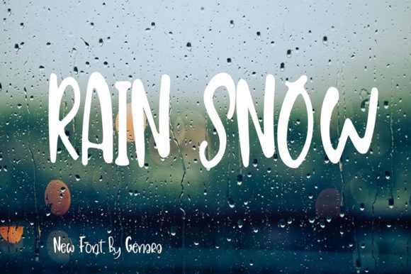 Rain Snow Font for Web Design
