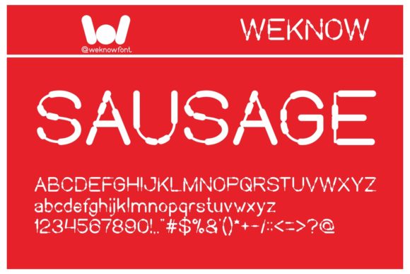 Sausage Font: A Unique Touch for Crafters