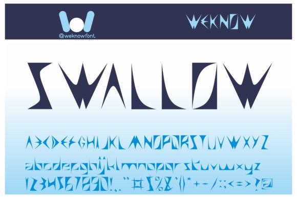 Swallow: A Spooky Display Font